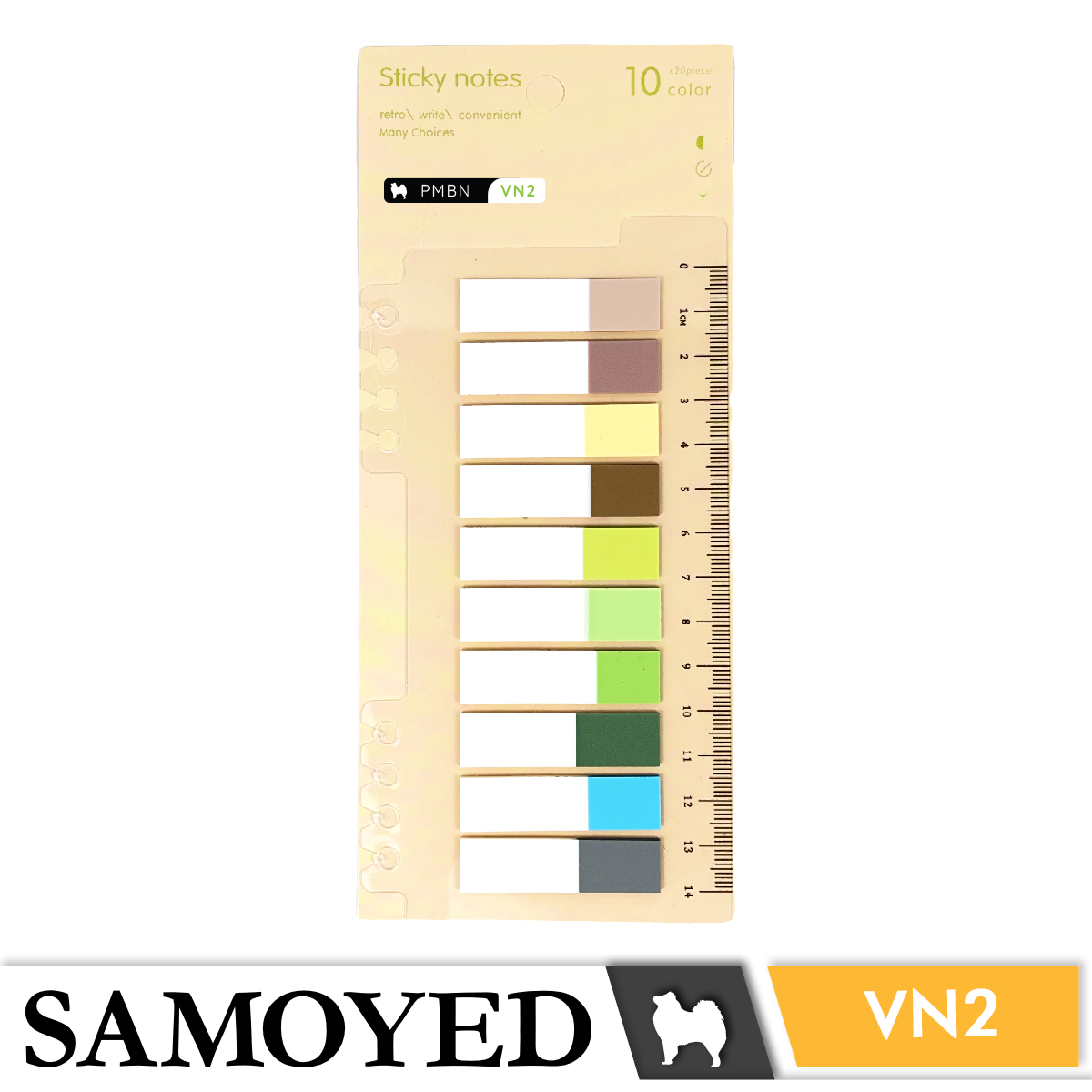 Page Markers for Binder Note Samoyed PMBN