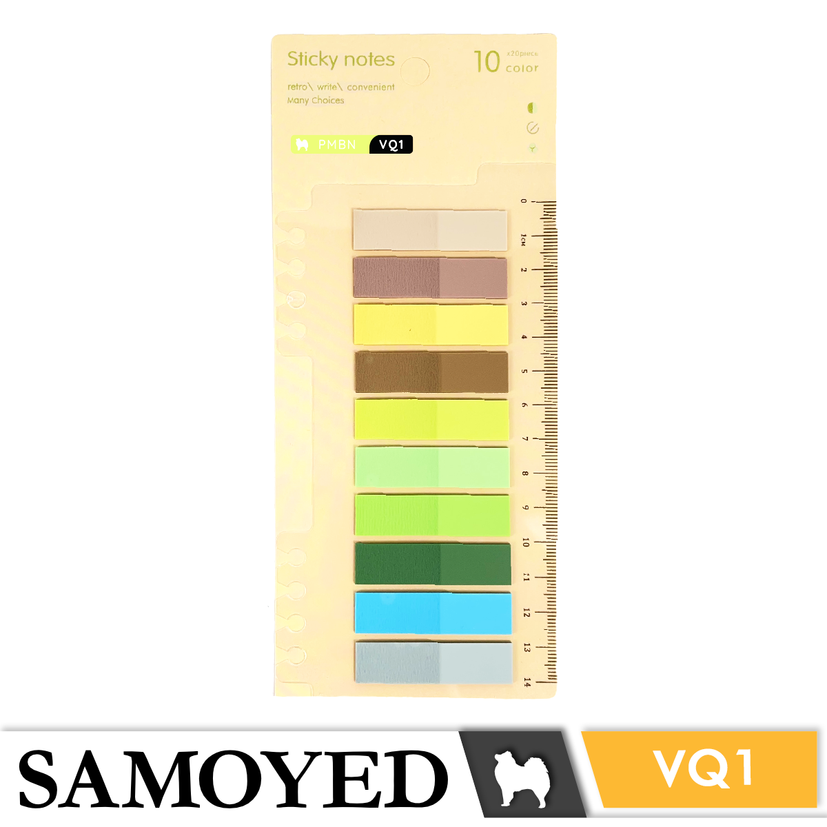 Page Markers for Binder Note Samoyed PMBN