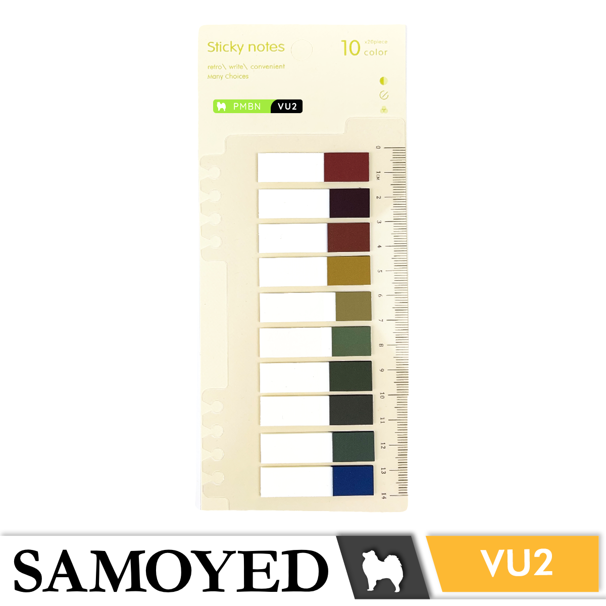 Page Markers for Binder Note Samoyed PMBN