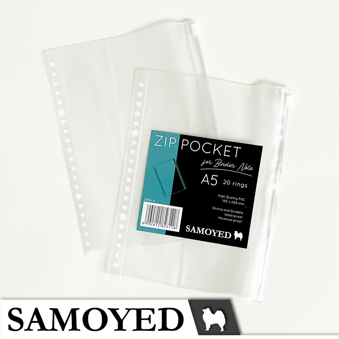 Zip Pocket for Binder Note A5 Samoyed ZPBN-11