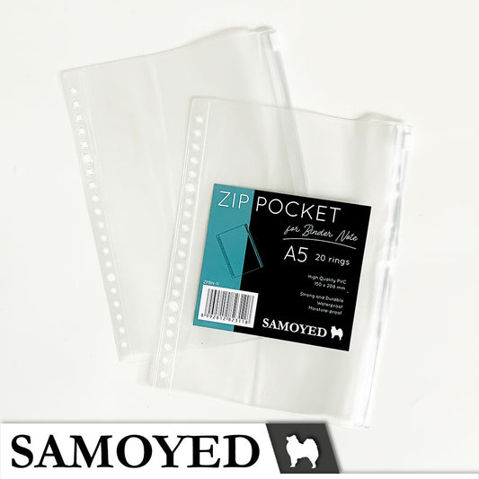 Zip Pocket for Binder Note A5 Samoyed ZPBN-11