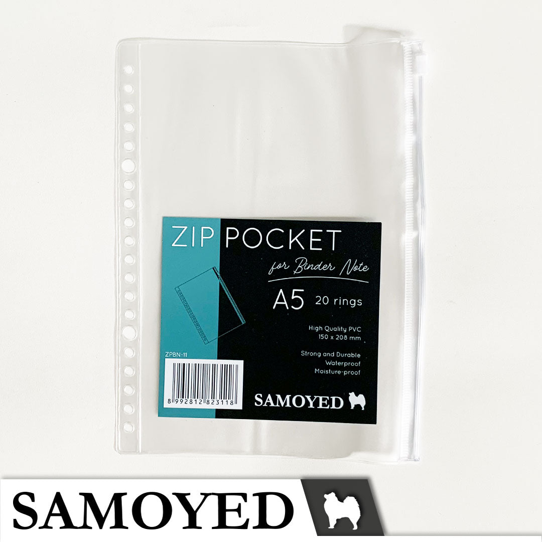 Zip Pocket for Binder Note A5 Samoyed ZPBN-11