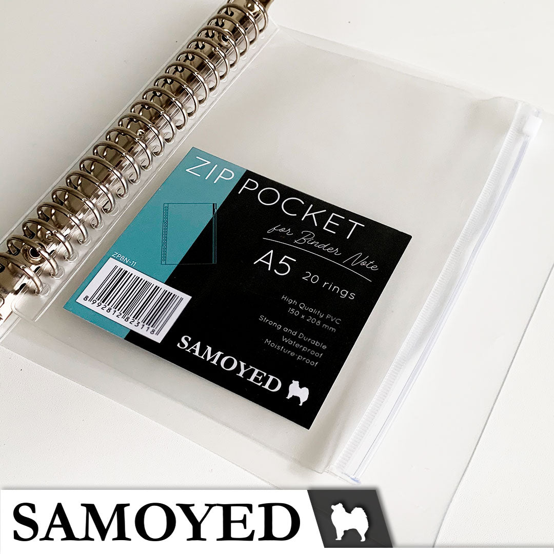 Zip Pocket for Binder Note A5 Samoyed ZPBN-11