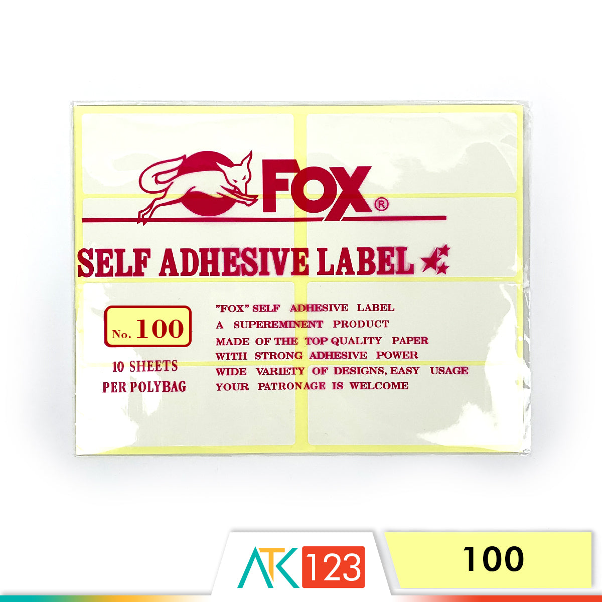 Kertas Sticker Fox