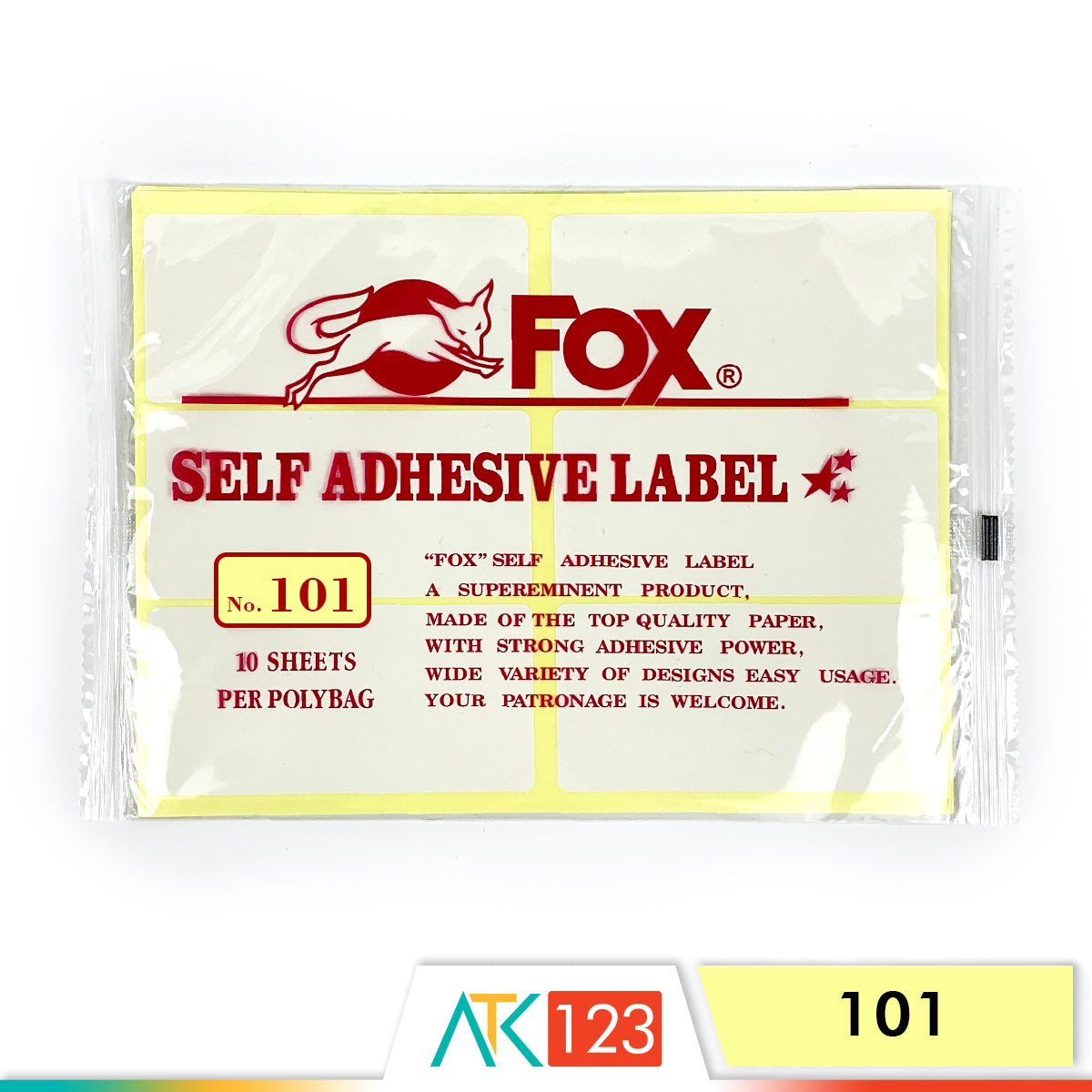 Kertas Sticker Fox