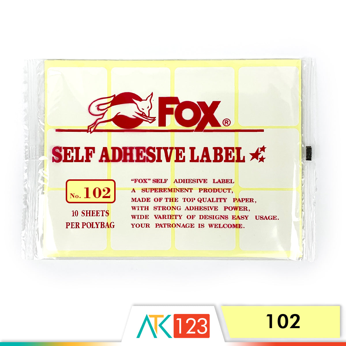 Kertas Sticker Fox