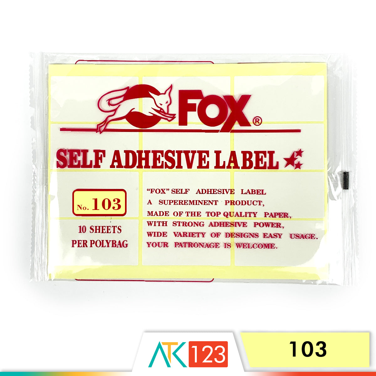 Kertas Sticker Fox