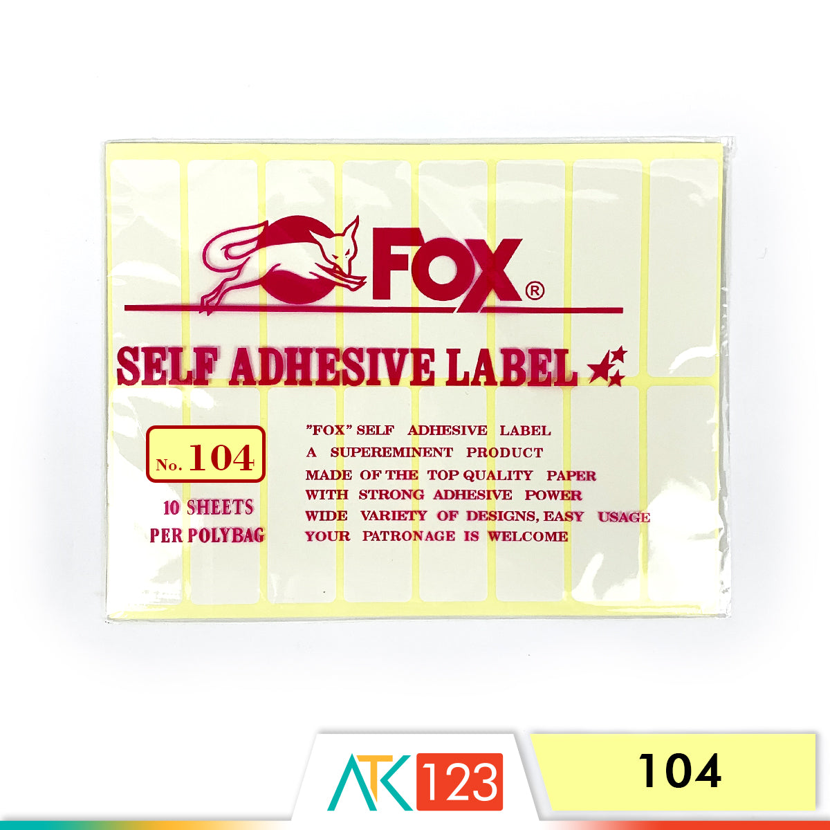 Kertas Sticker Fox