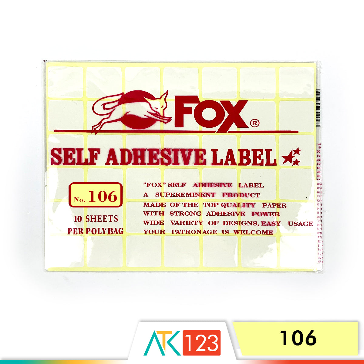 Kertas Sticker Fox