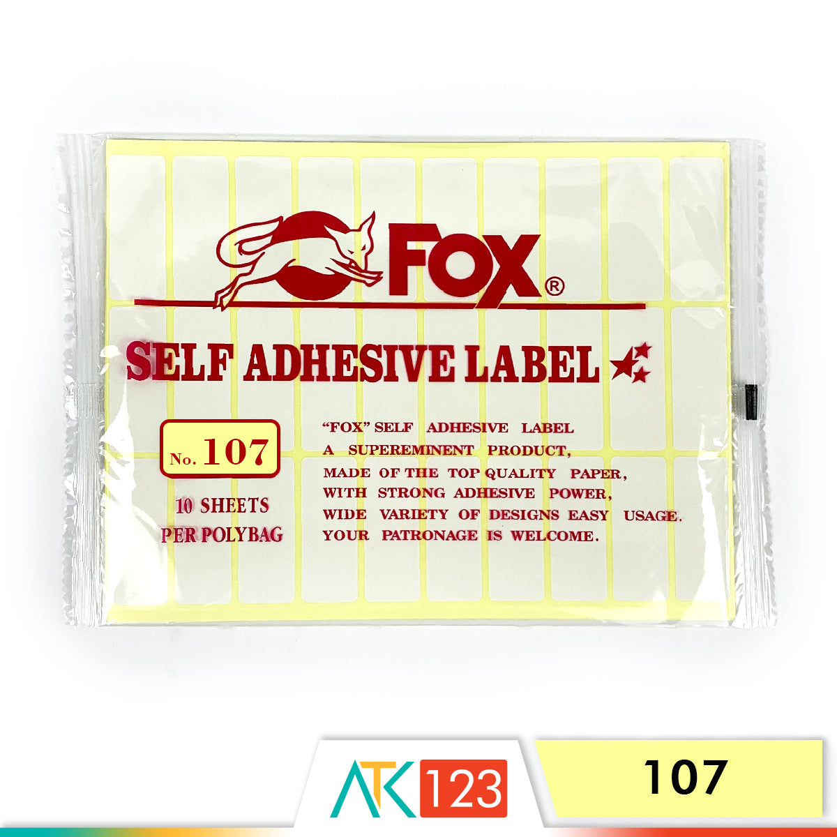 Kertas Sticker Fox