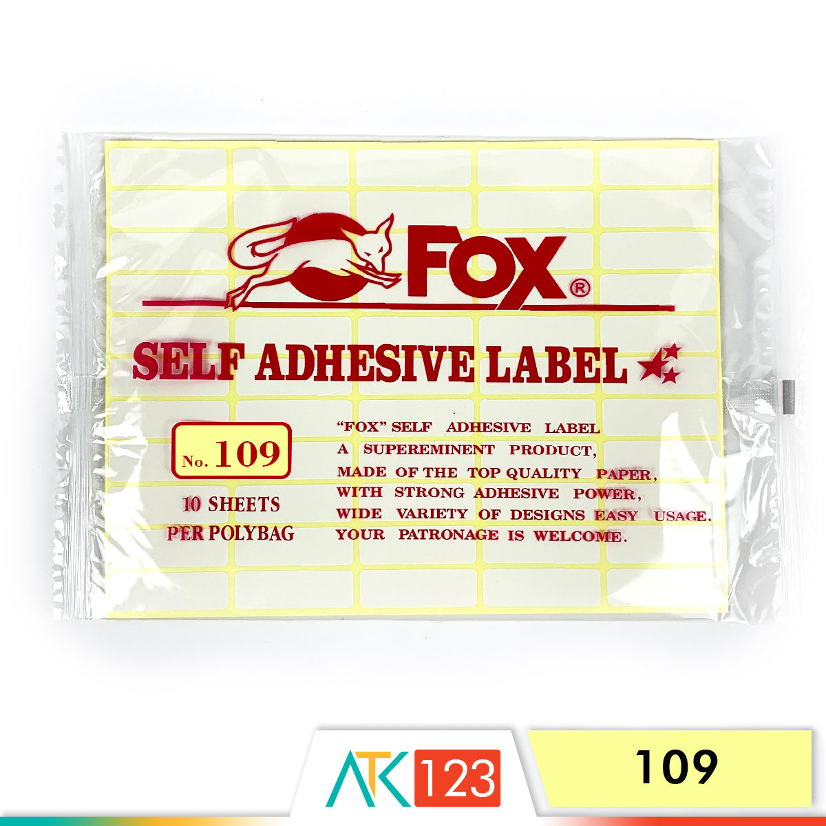 Kertas Sticker Fox