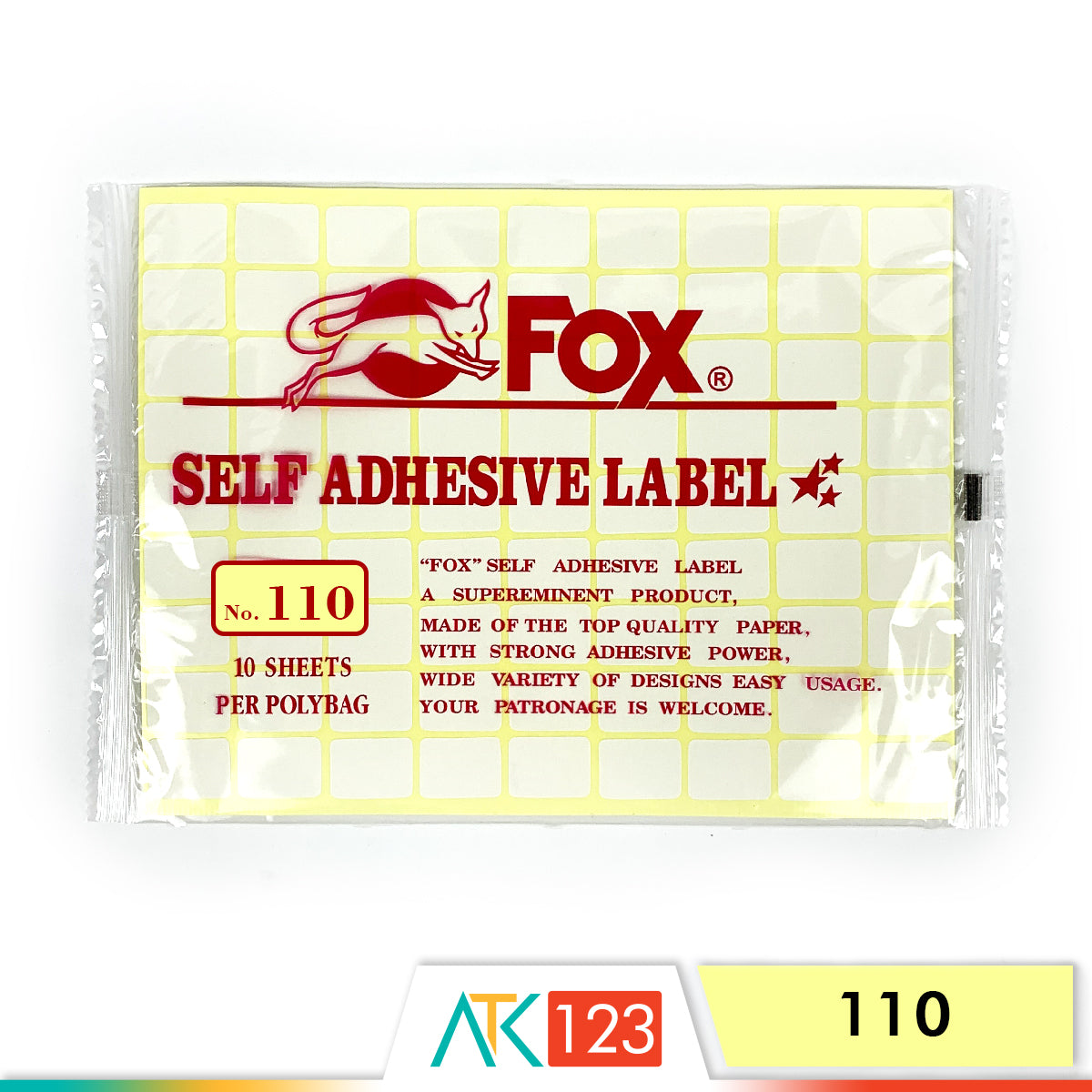 Kertas Sticker Fox