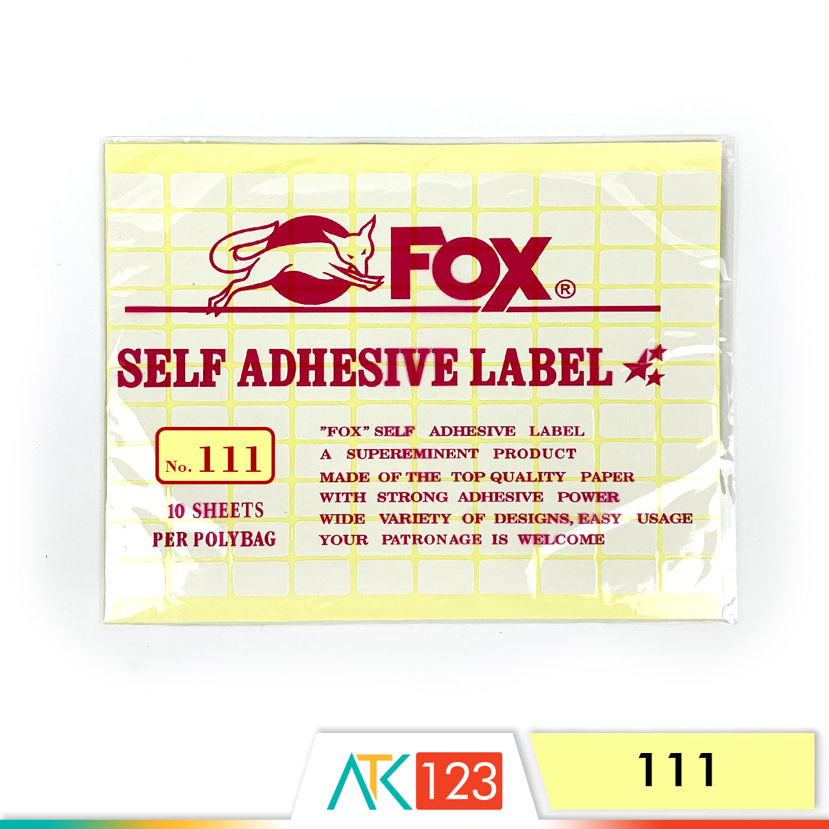 Kertas Sticker Fox