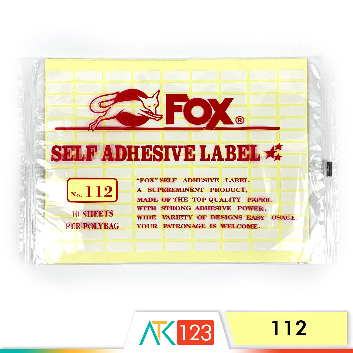 Kertas Sticker Fox