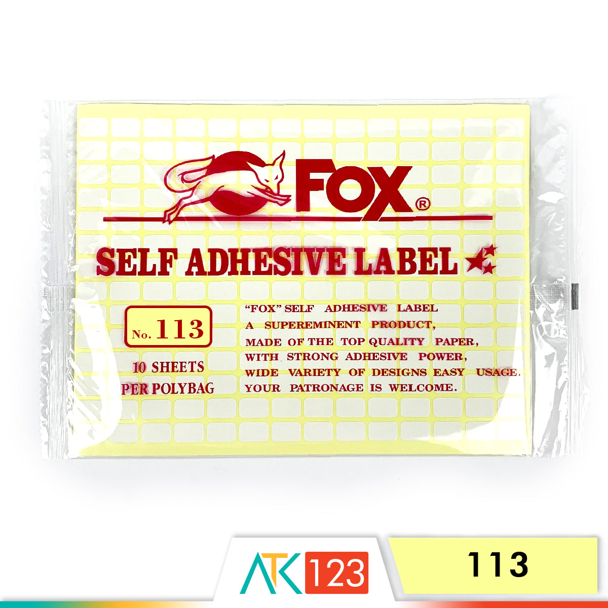 Kertas Sticker Fox