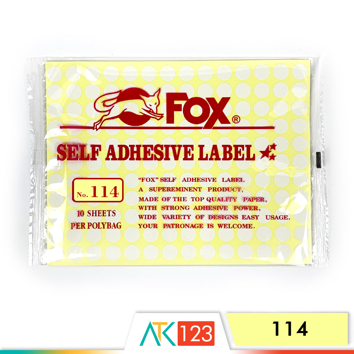 Kertas Sticker Fox