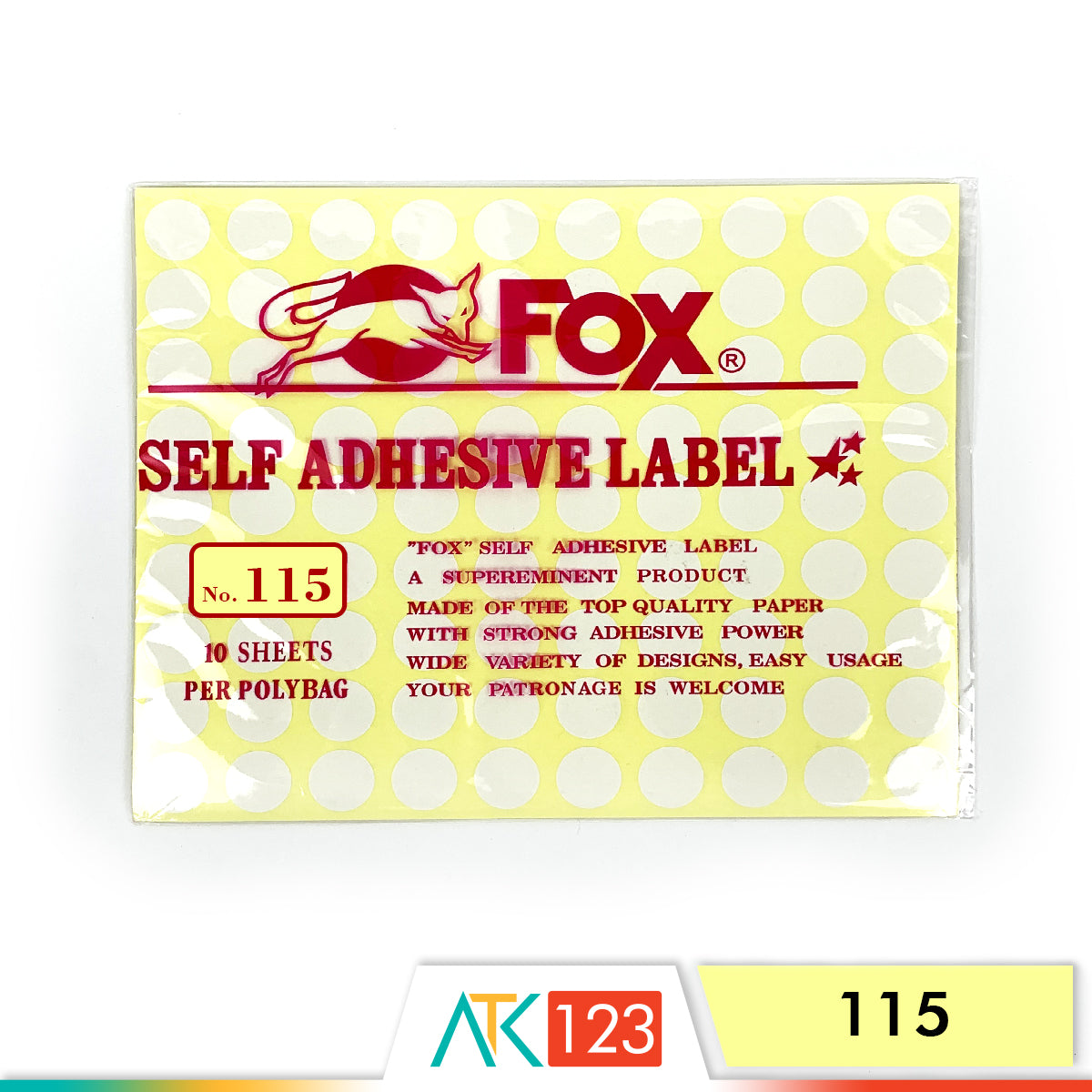 Kertas Sticker Fox