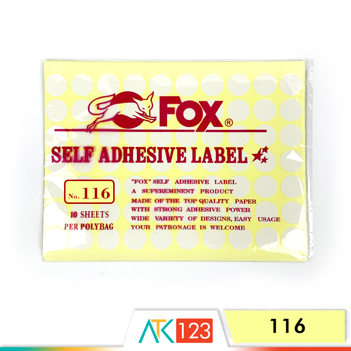 Kertas Sticker Fox