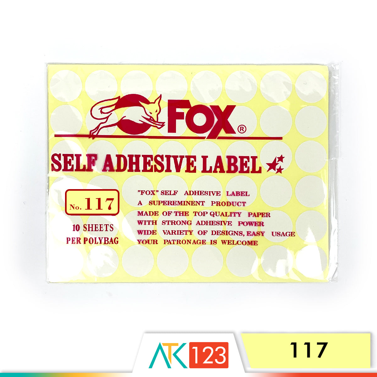 Kertas Sticker Fox