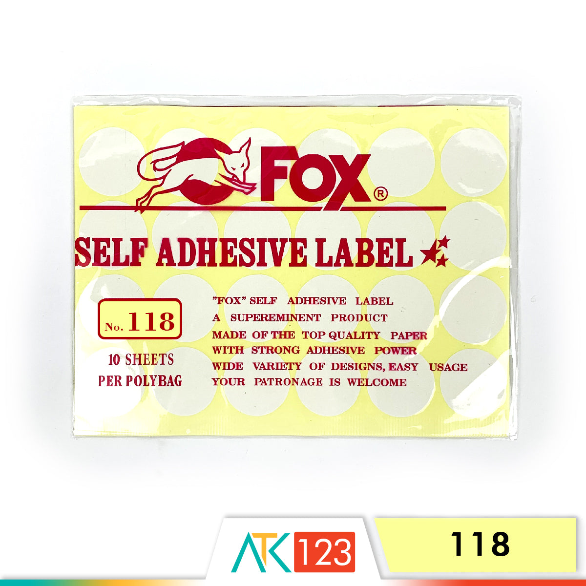 Kertas Sticker Fox