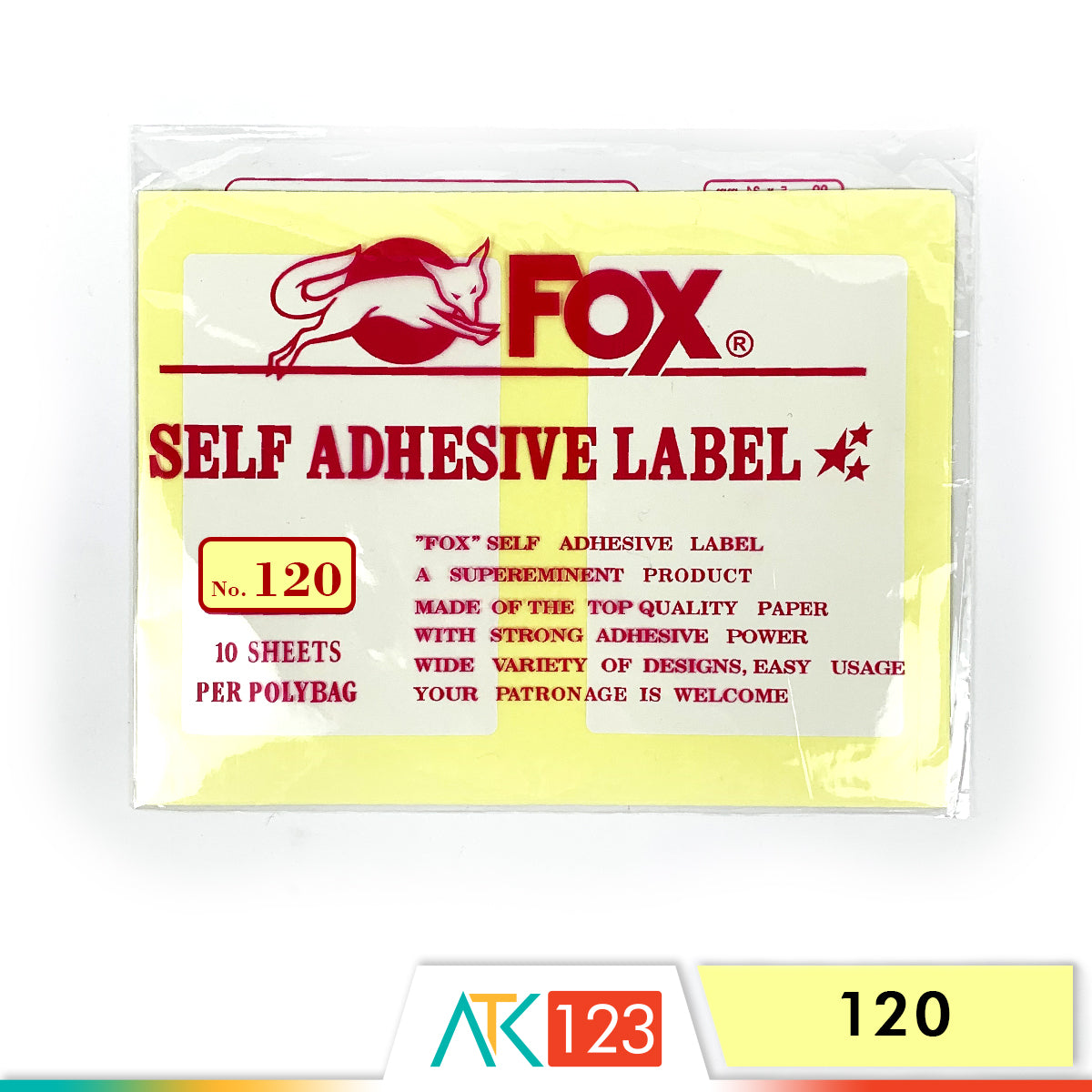 Kertas Sticker Fox