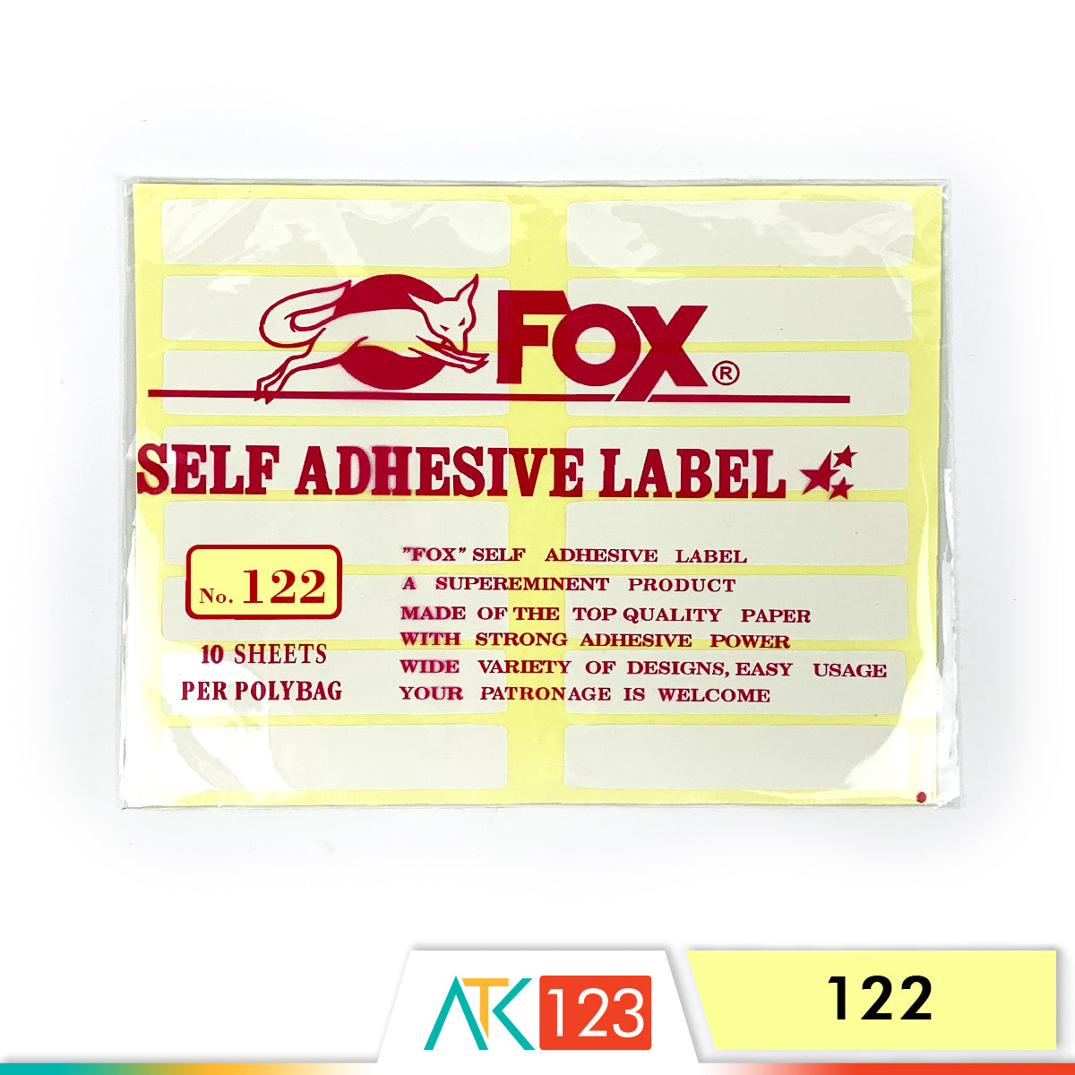 Kertas Sticker Fox