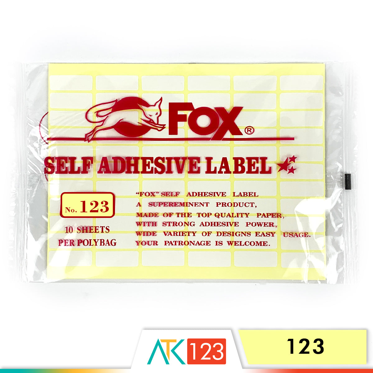 Kertas Sticker Fox