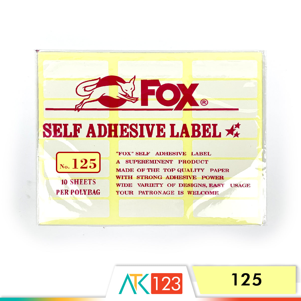 Kertas Sticker Fox