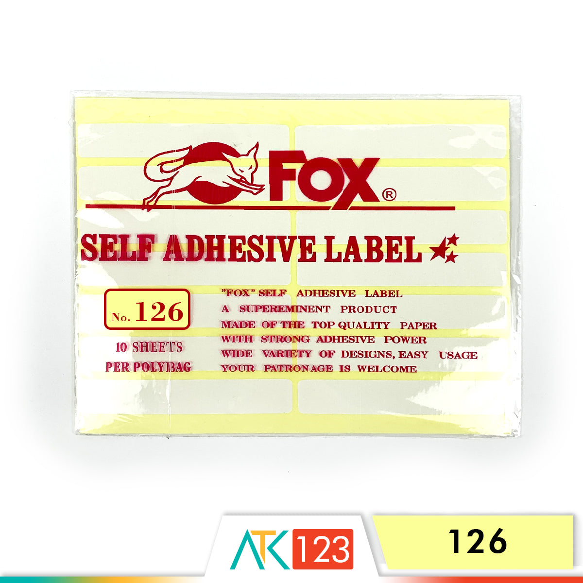 Kertas Sticker Fox
