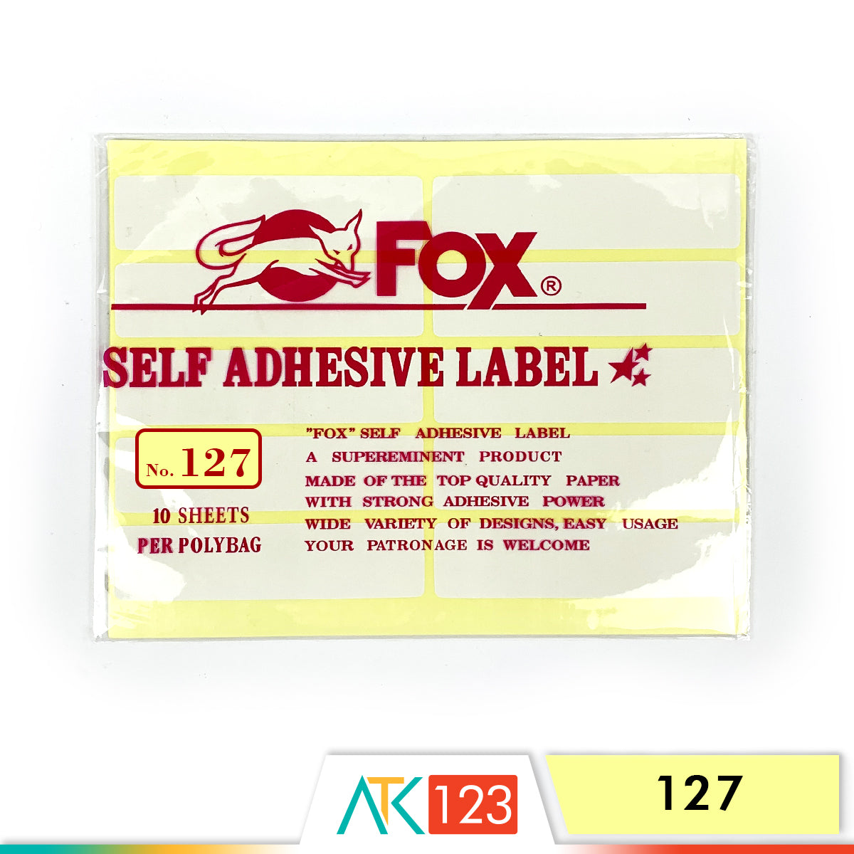 Kertas Sticker Fox