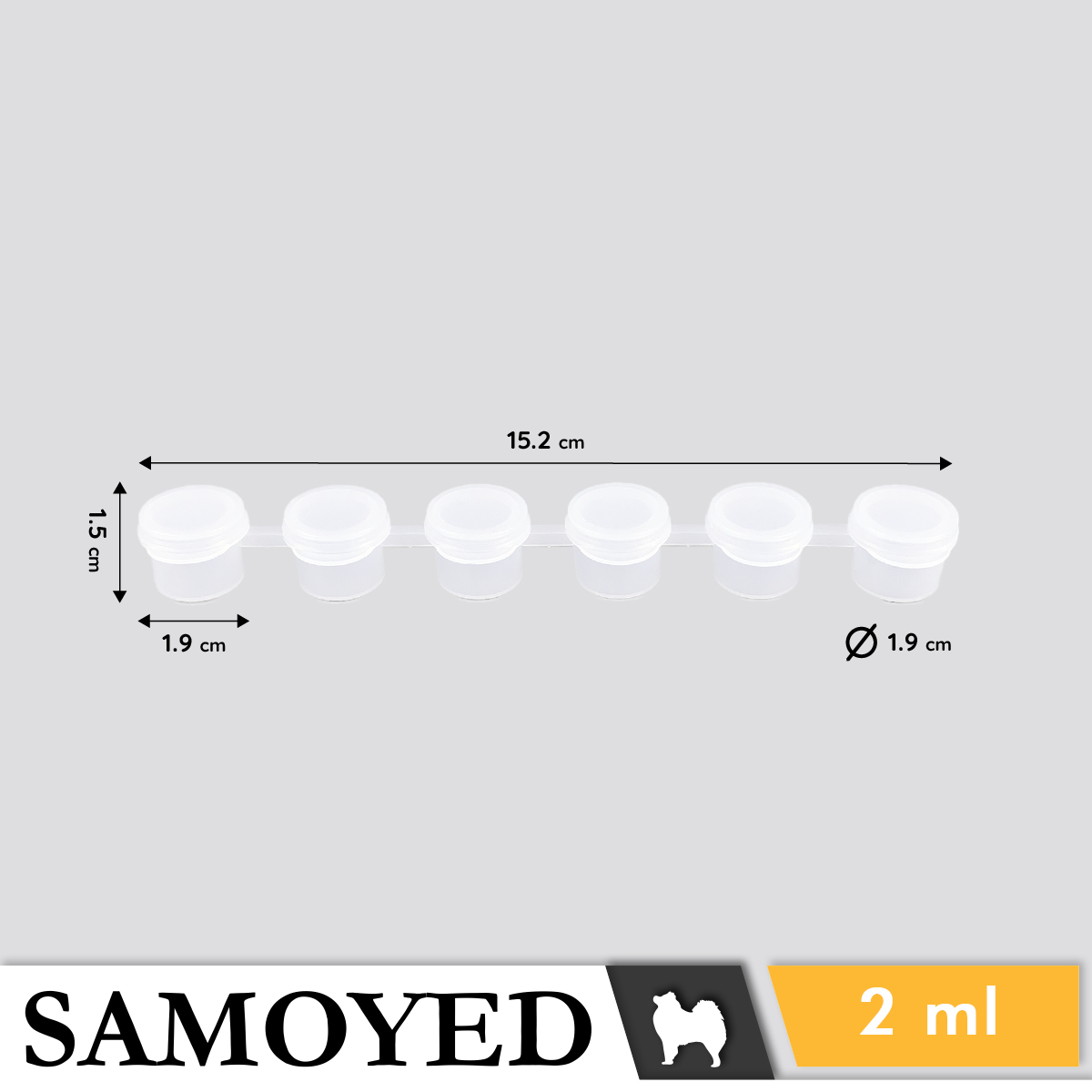 Plastic Cylinder Samoyed LM6