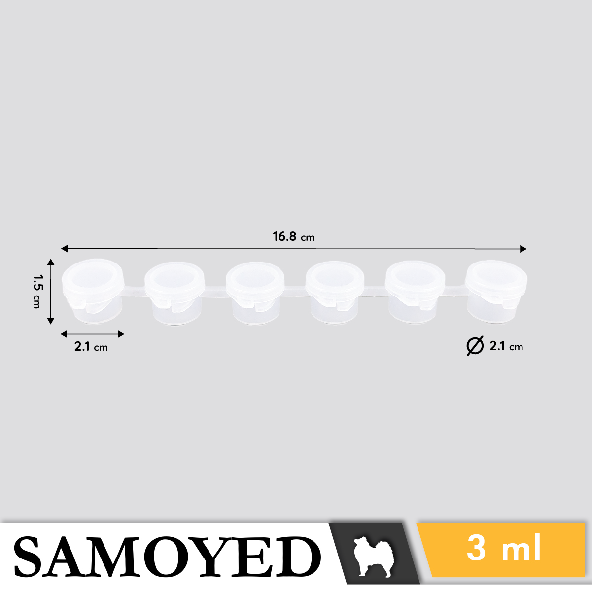 Plastic Cylinder Samoyed LM6