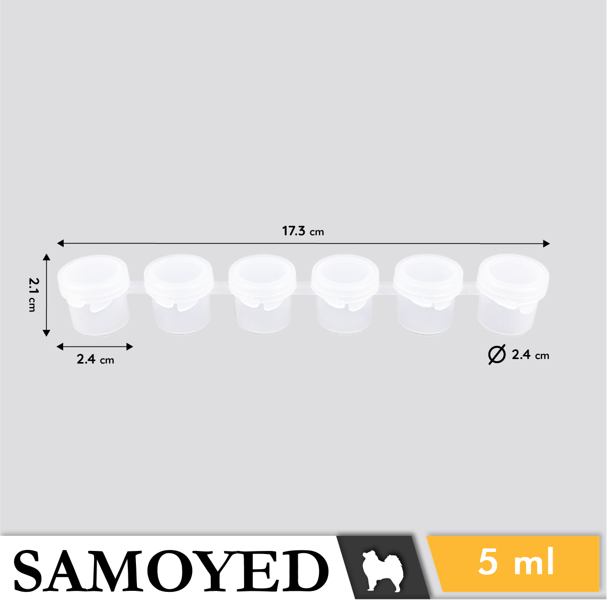 Plastic Cylinder Samoyed LM6