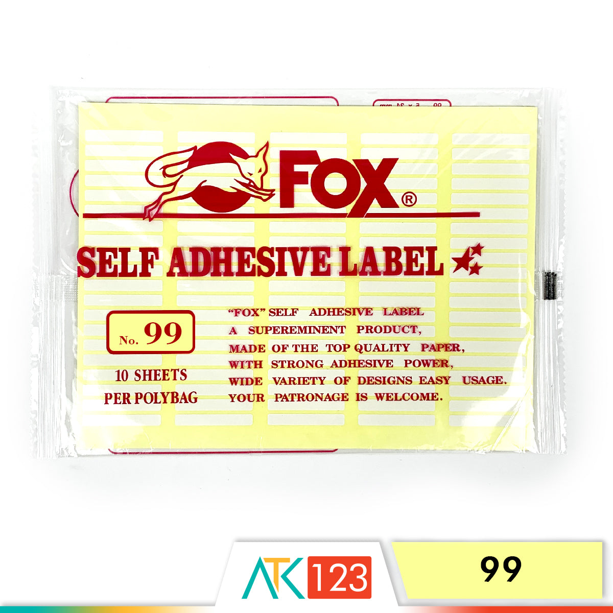 Kertas Sticker Fox