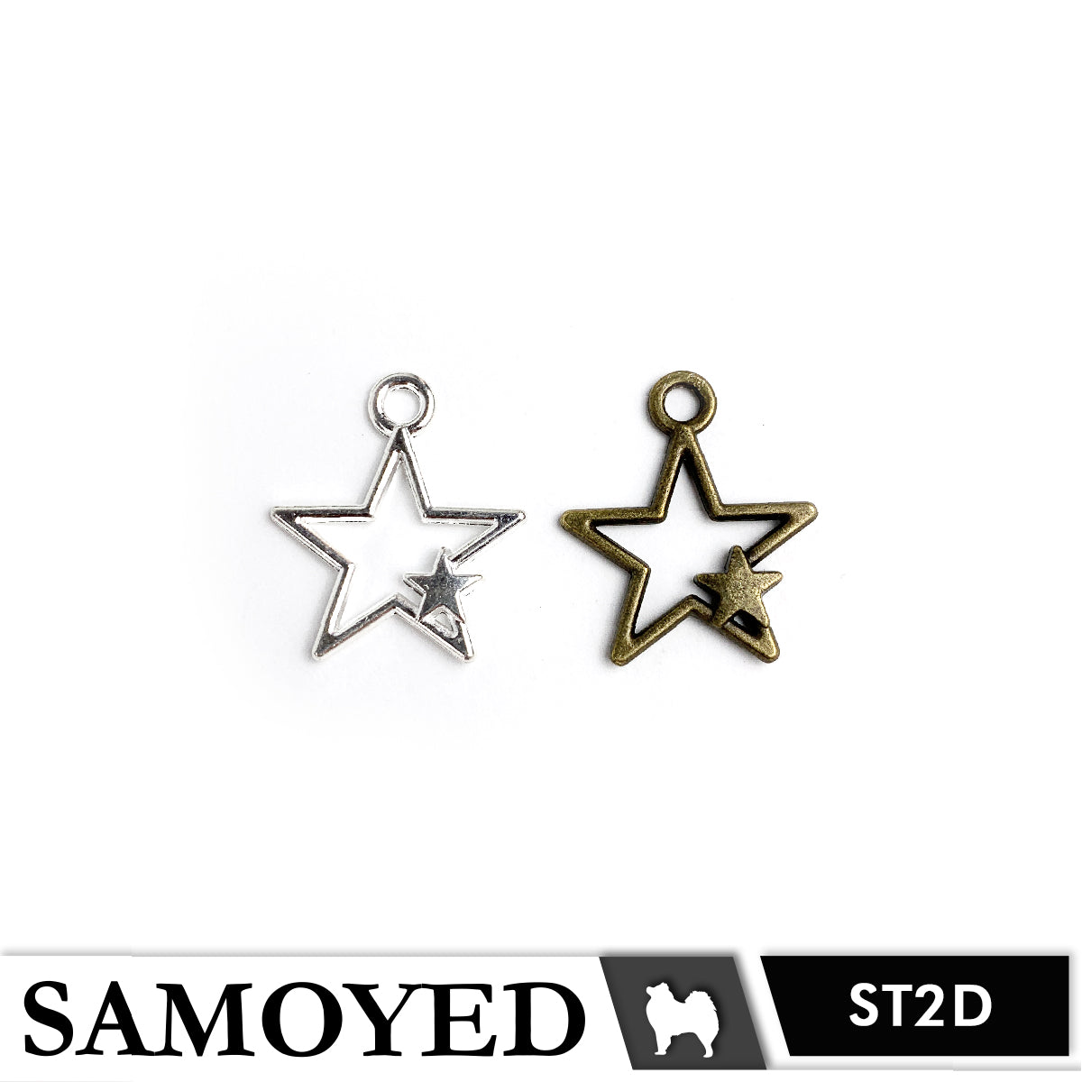 Accessory Charm Samoyed CHRM-PD-VG4 5 Pcs