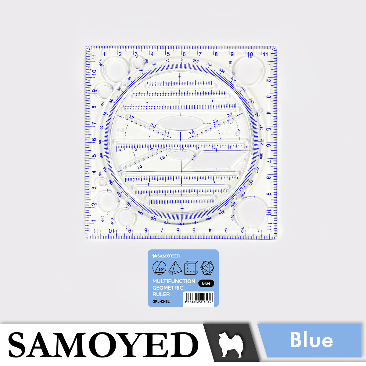 Multifunction Geometric Ruler Samoyed GRL-12